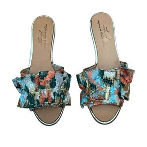 Anniel Tuckernuck Floral Ruffle Slide
